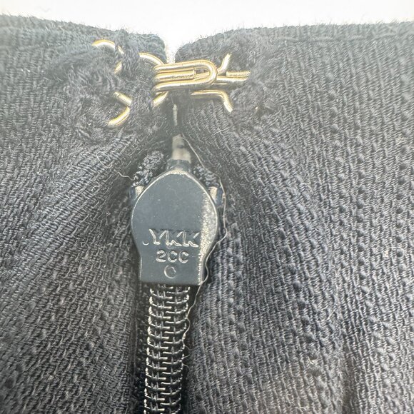 Loft Navy White Embroidered Lined Mini Skirt Classic Chic Size 8 - Picture 6 of 8